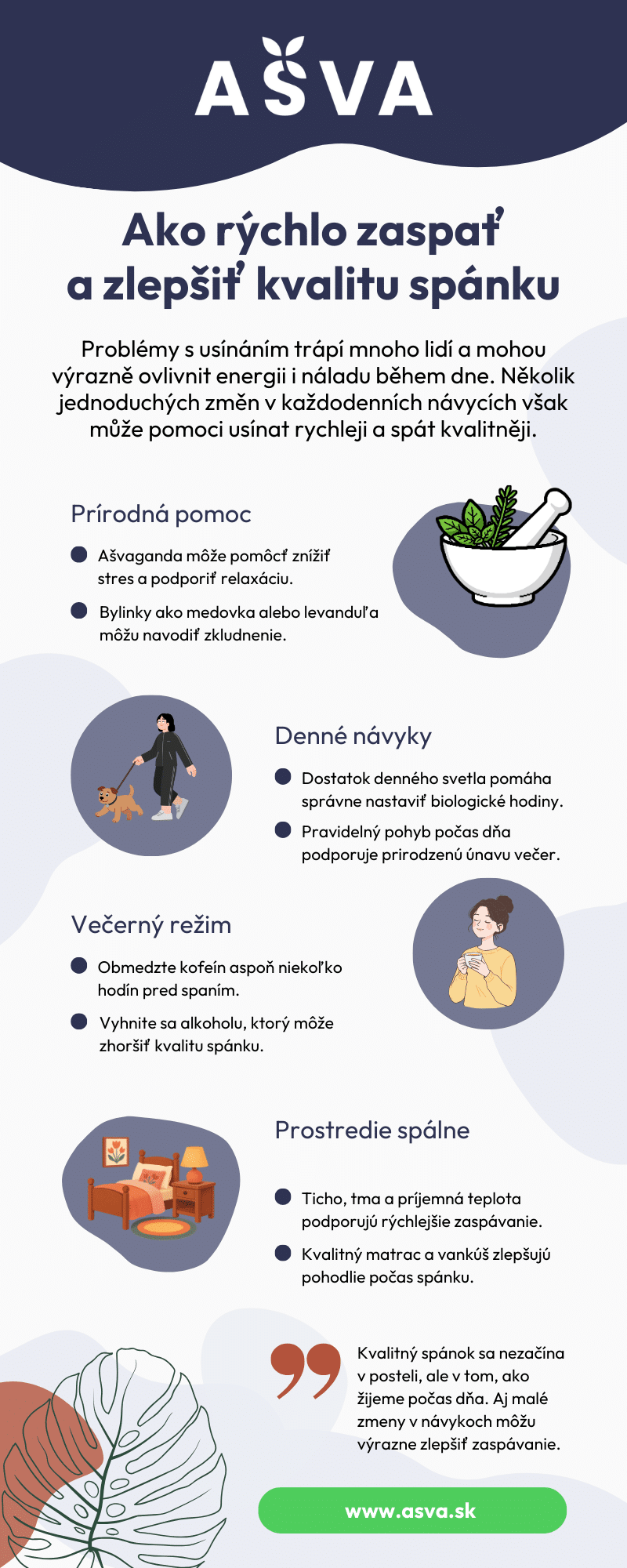 Infografika: Ako zlepšiť zaspávanie a kvalitu spánku