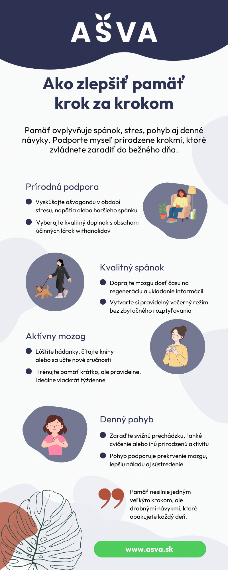 Infografika: Ako podporiť pamäť jednoduchými návykmi
